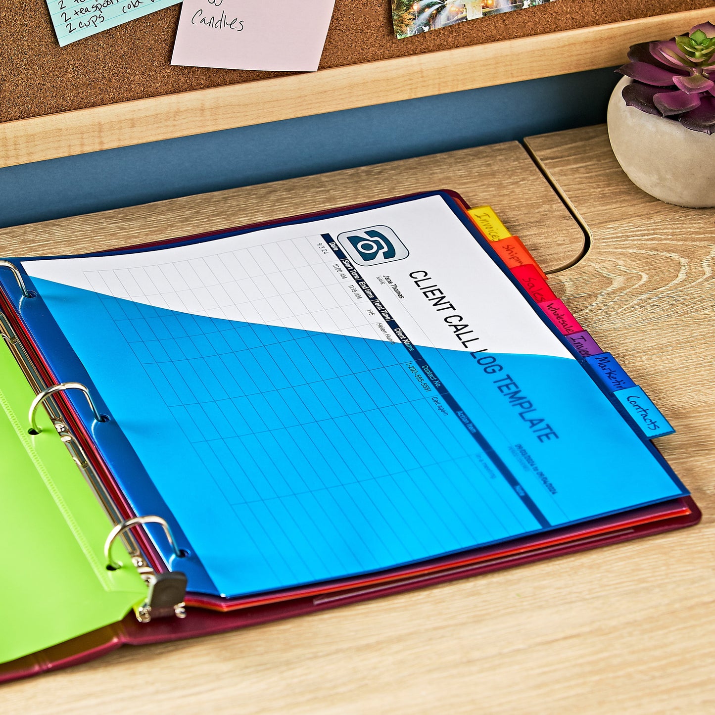 Vibrant Color 8-Tab Dividers with Pockets