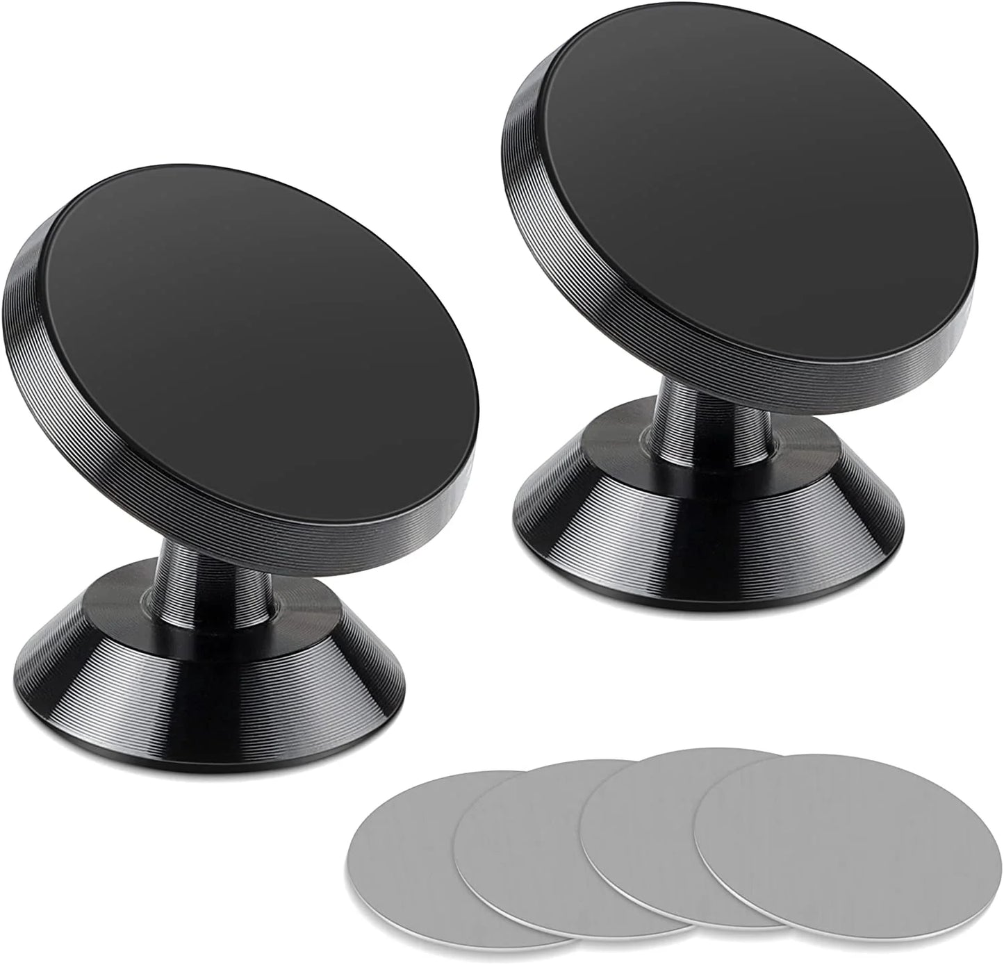 2 Pack Car Magnetic Phone Mount, Car Phone Holder for Dashboard, 360° Adjustable Magnet Cell Phone Mount Universal Dashboard Car Mount Fits Iphone Samsung Etc Most Smartphones