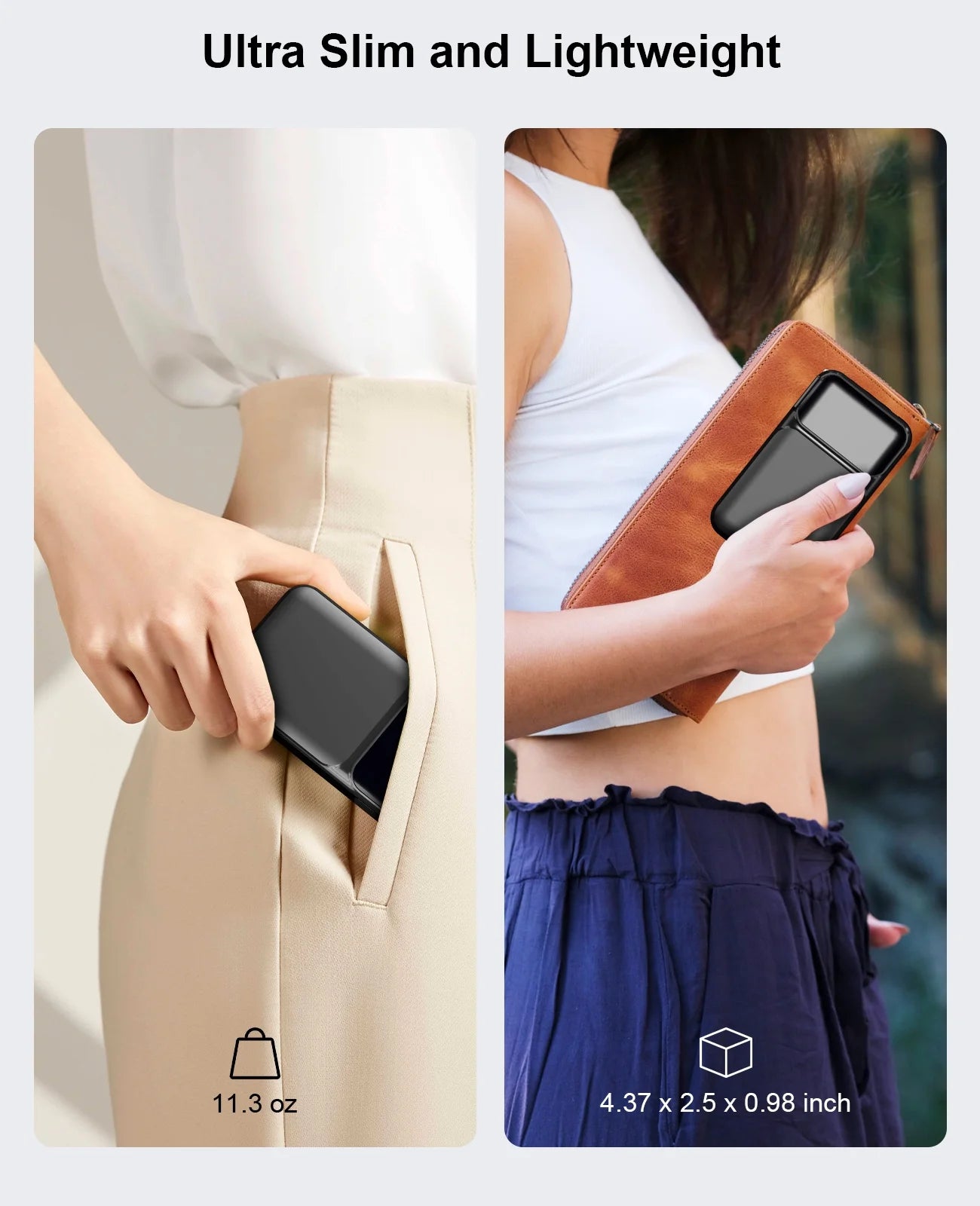 38800mAh Ultra-Portable Power Bank with Built-In Cables and AC Plug - Fast Charging for iPhone & Android - Perfect Travel Companion