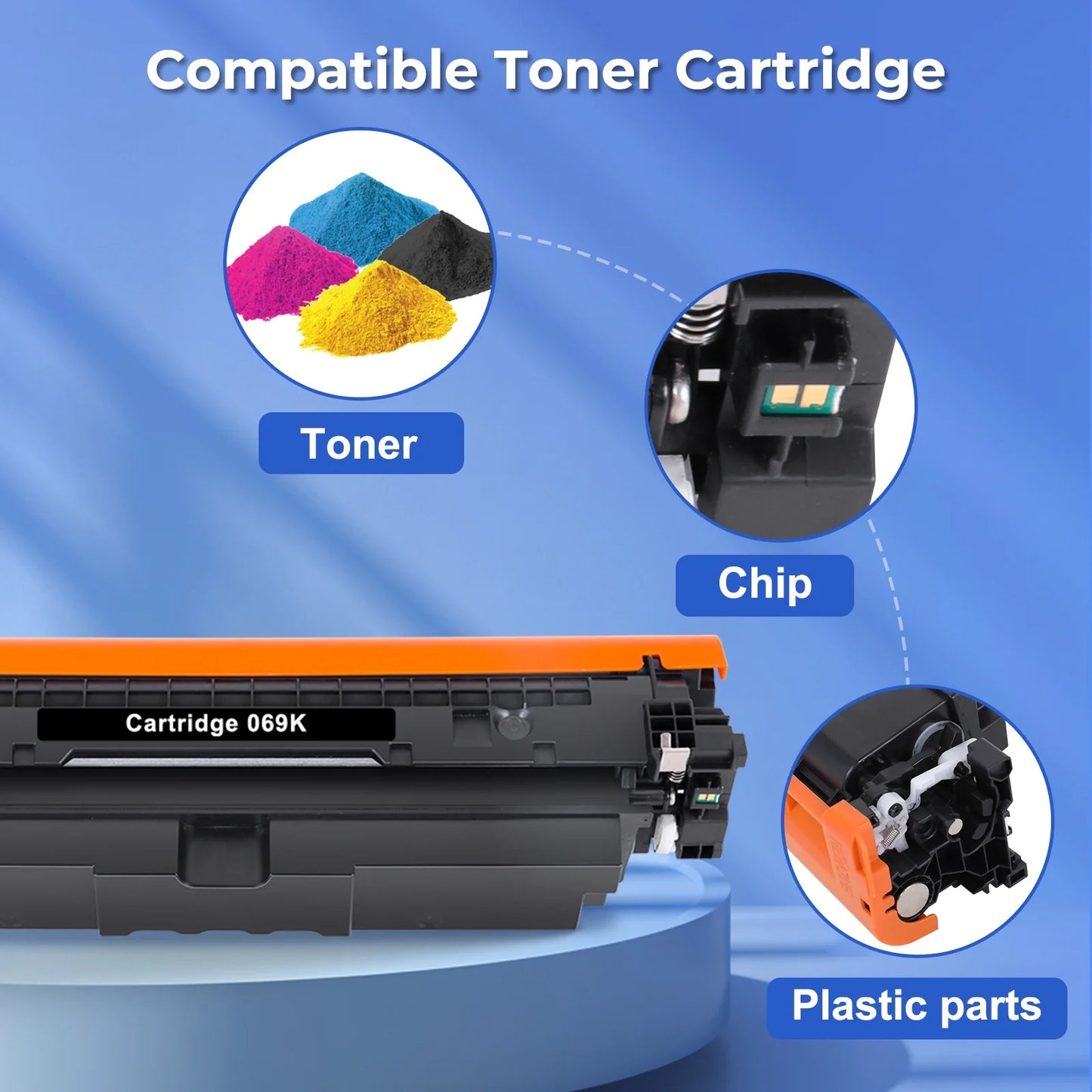 069 069H Toner Cartridge Mf753Cdw Compatible for Canon 069 069H CRG-069 Toner Cartridge Set Canon Imageclass Mf753Cdw Mf751Cdw Lbp674Cdw Lbp673Cdw Printer (Black Cyan Magenta Yellow, 4-Pack)