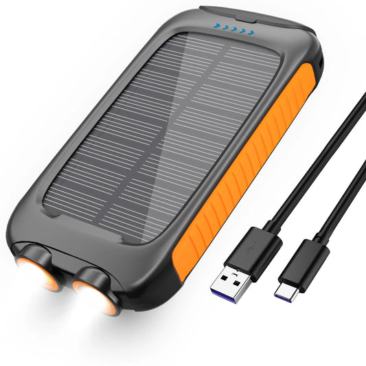 Power Up Anywhere: 38800mAh Portable Solar Charger for iPhone & Android with 5 USB Ports