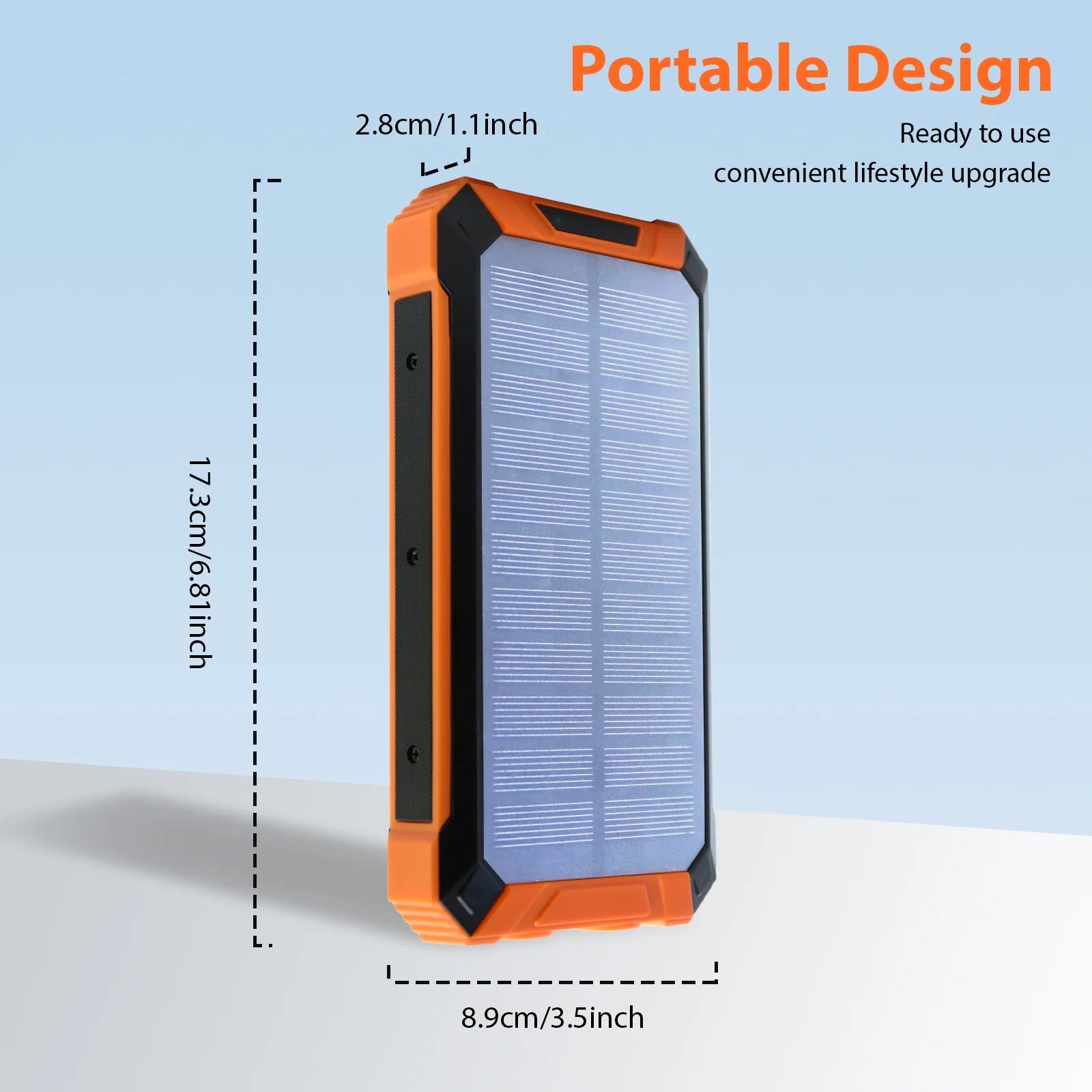 49800Mah Solar Power Bank Battery Pack Qi Wireless, Portable Wireless Charger with 4 Cables
