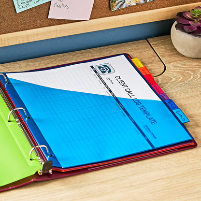 Vibrant Color 8-Tab Dividers with Pockets