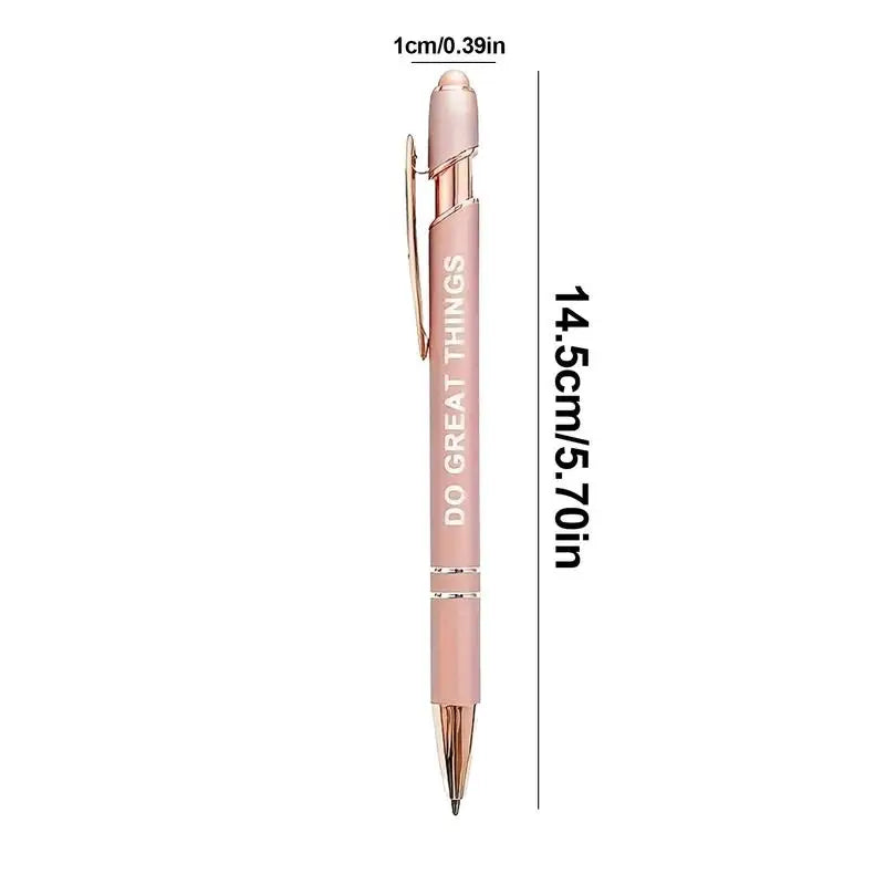 Ball Point Pens Multipurpose Retractable Ballpoint Pens Black Ink Pens Positive Quotes Smooth Ballpoint Pens Writing Supplies