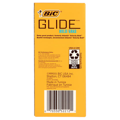 Glide Bold Retractable Ball Pen, Bold Point, 1.6Mm, Black Ink, 36 Count