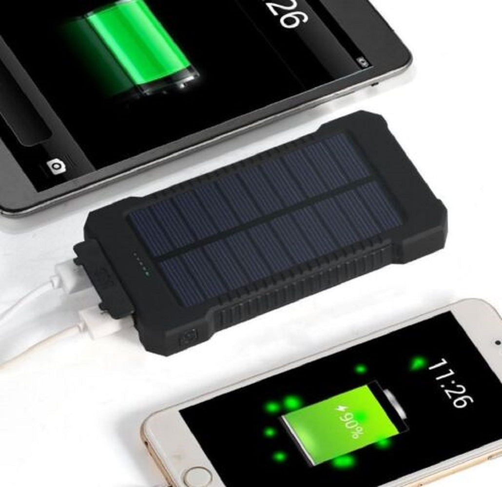 2023 Super 5000000mAh Waterproof Solar Power Bank with Dual USB Ports - Portable Charger for All Cell Phones - Green