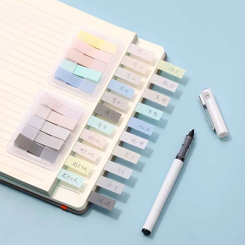Vintage Morandi Index Memo Pad Posted It Sticky Notes Paper Sticker Notepad Bookmark School Supplies Kawaii Stationery