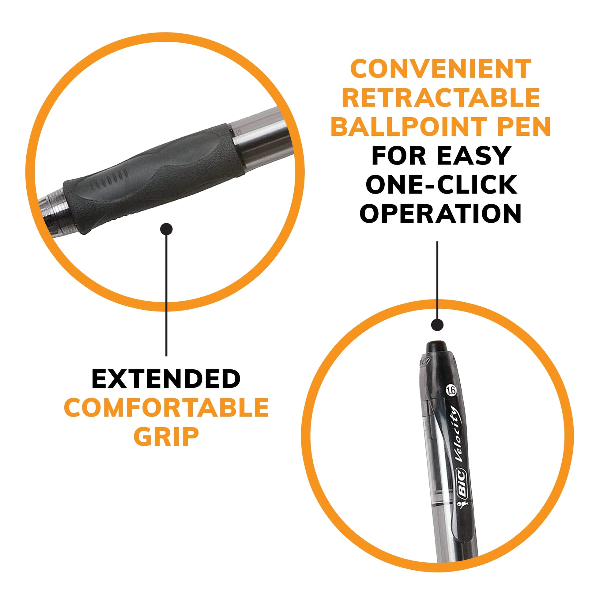 Glide Bold Retractable Ball Pen, Bold Point, 1.6Mm, Black Ink, 36 Count