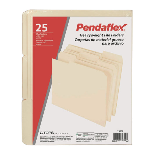 ® Heavyweight File Folder, Manila, Letter Size, 25 per Pack