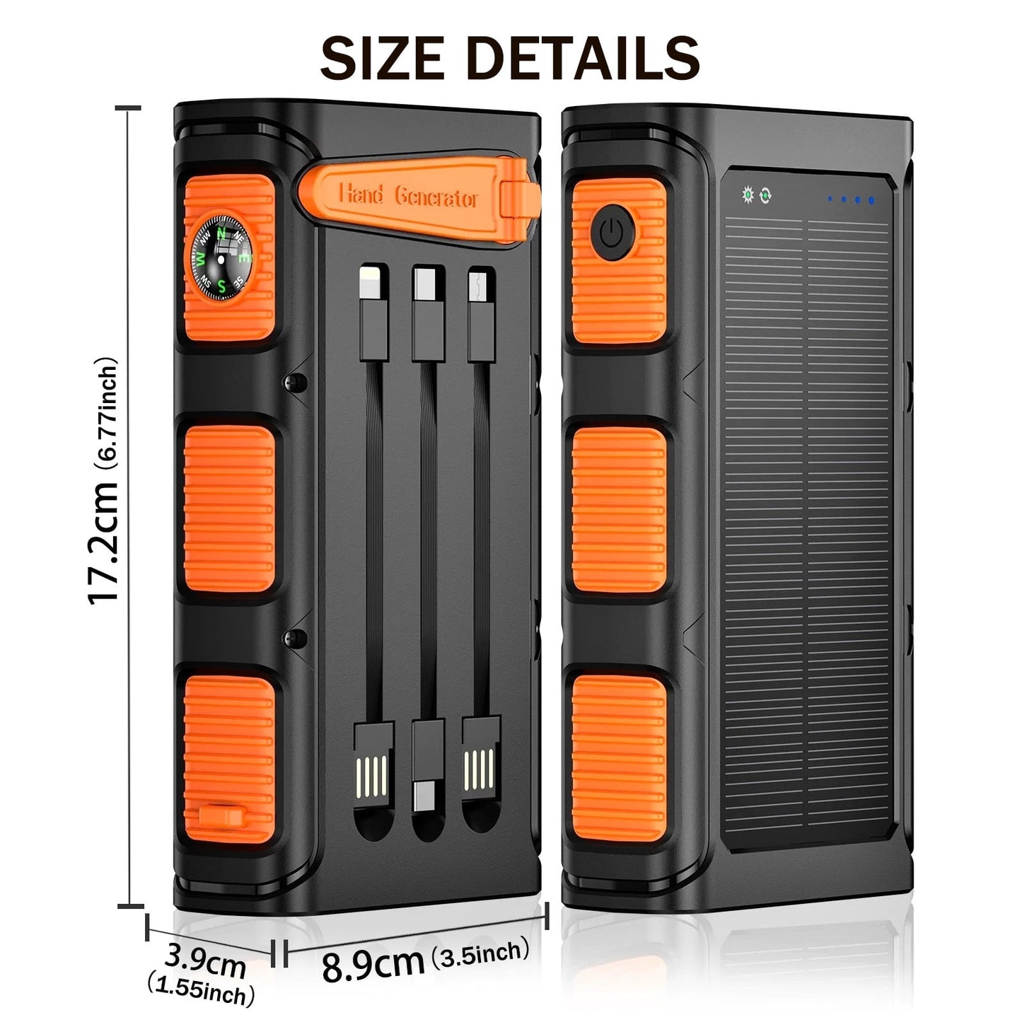 Ultimate 49800mAh Solar Power Bank with 20W Fast Charging - Perfect for Outdoor Adventures, Camping, and Travel