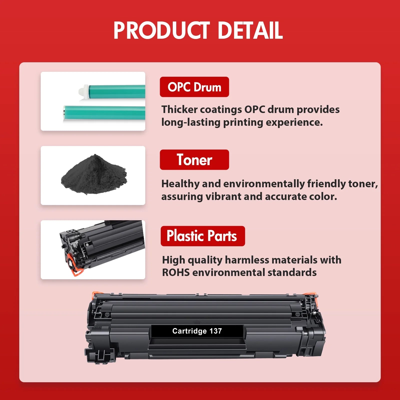 137 Black Toner Cartridge 4-Pack Compatible for Canon Cartridge 137 CRG137 CRG-137 Imageclass Mf232W D570 Mf236N Mf242Dw Mf244Dw Mf247Dw Mf227Dw MF220 MF230 MF240 MF210 Printer High Yield