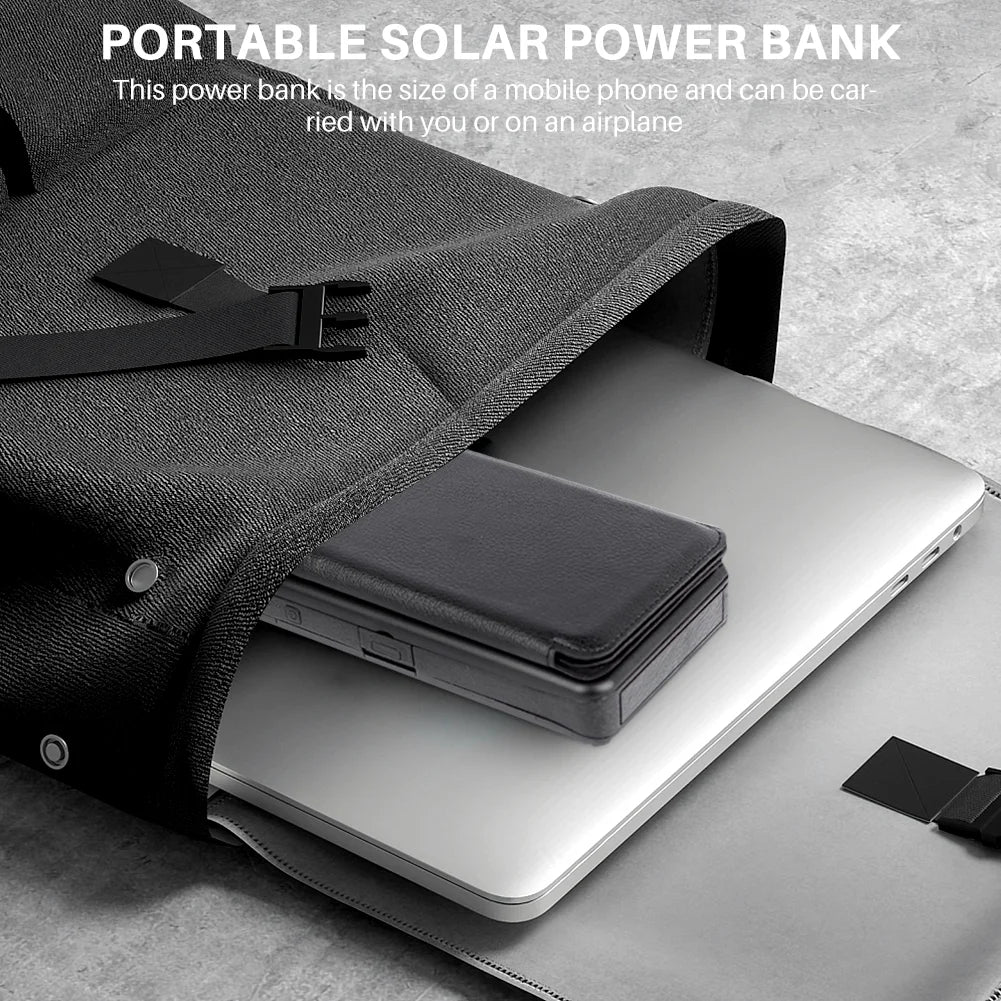 Ultimate Portable Solar Charger for iPhone & Android - 30000mAh Power Bank with 4 Solar Panels and Built-in Compass