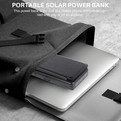 Ultimate Portable Solar Charger for iPhone & Android - 30000mAh Power Bank with 4 Solar Panels and Built-in Compass