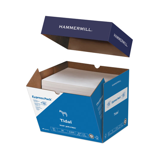 Printer Paper, 20Lb Tidal, 8.5X11, White, Express Pack, 2500 Sheets