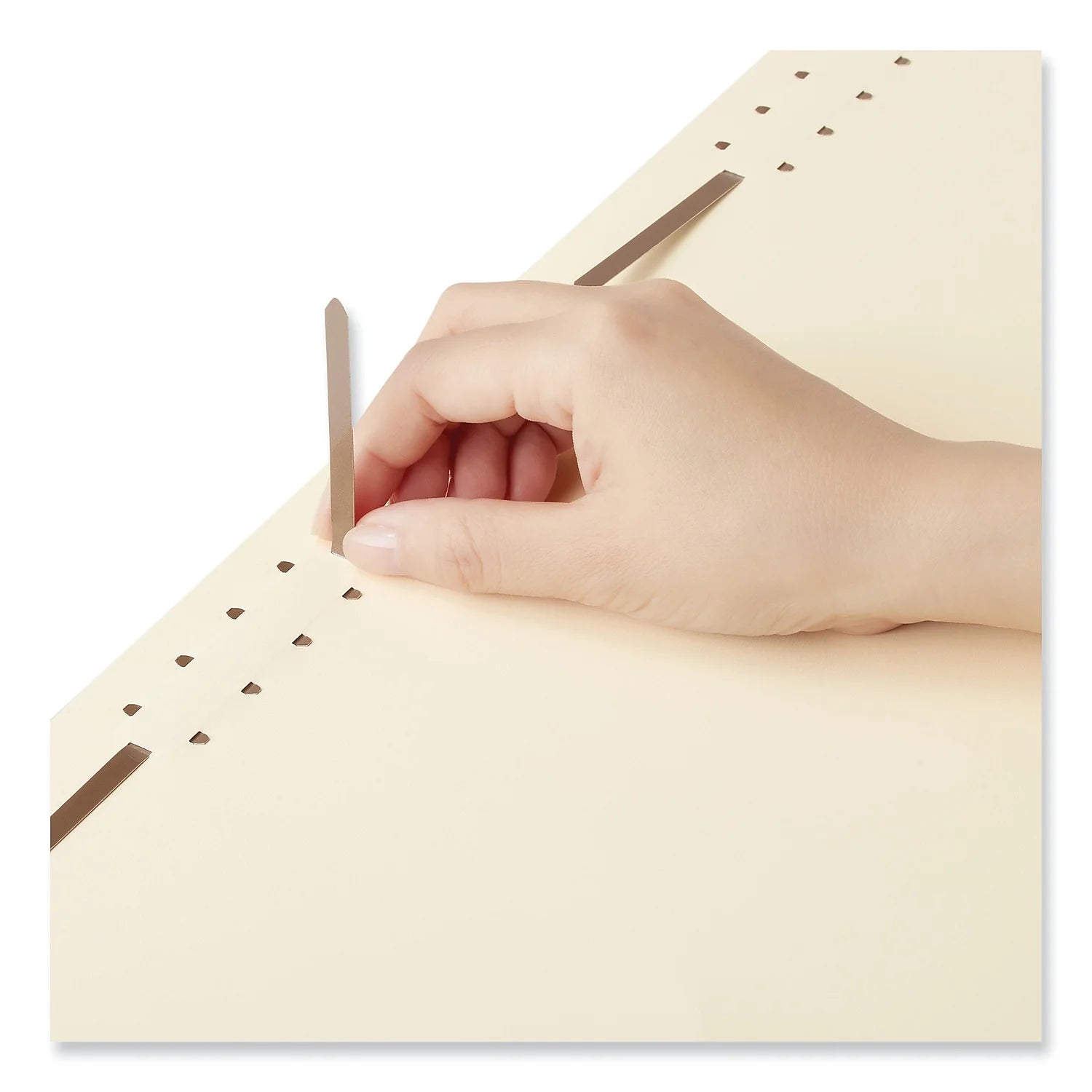Reinforced Top Tab Folders with Two Fasteners, 1/3-Cut Tabs, Legal Size, Manila, 50/Box