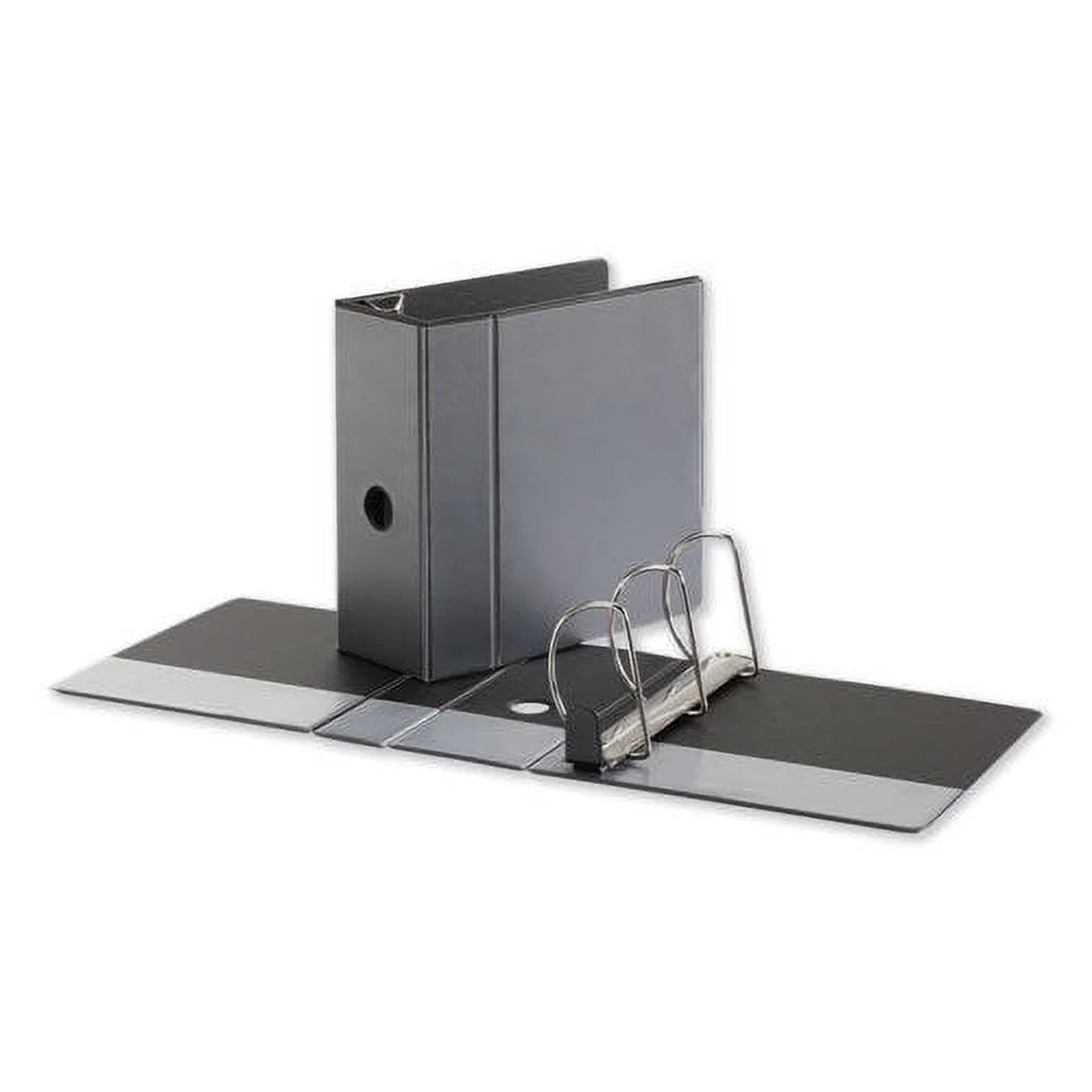 (3 Pack)  UNV30755 Deluxe Easy-To-Open 5 In. Capacity 11 In. X 8.5 In. (3) D-Ring View Binder - Black
