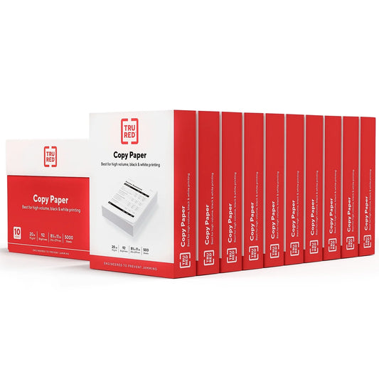 Tru Red Letter Copy Paper 20Lb 92 Bright 10 Reams 135848TR56958