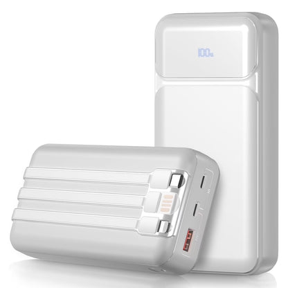 Power Up Anywhere: 49800mAh Ultra-Fast Charging Power Bank with Built-in Cables - Perfect for iPhone, iPad, Samsung, and More!