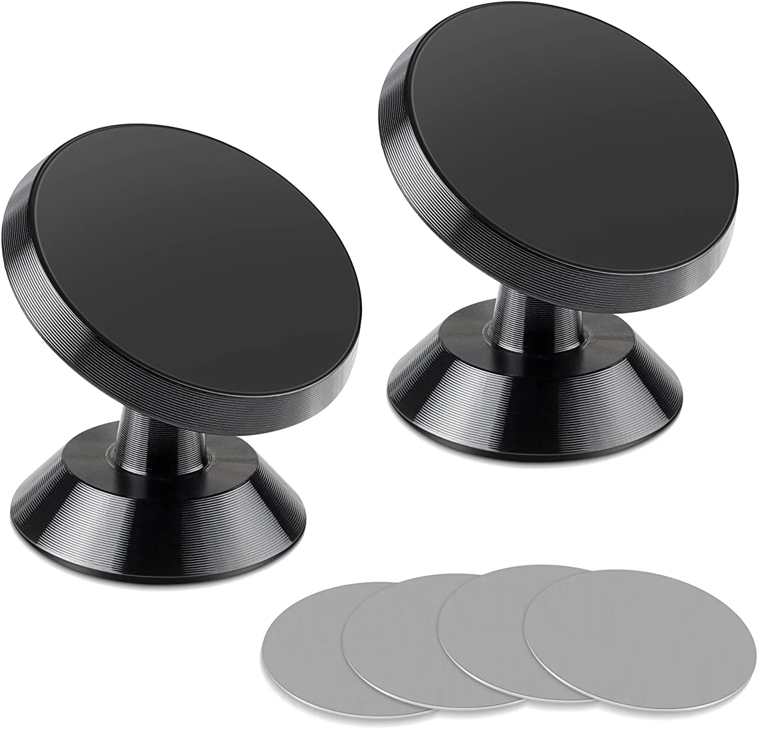 2 Pack Car Magnetic Phone Mount, Car Phone Holder for Dashboard, 360° Adjustable Magnet Cell Phone Mount Universal Dashboard Car Mount Fits Iphone Samsung Etc Most Smartphones