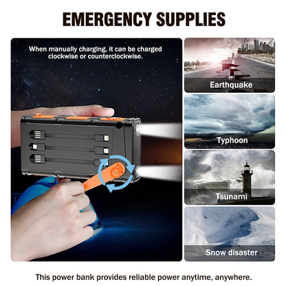 Ultimate 49800mAh Solar Power Bank with 20W Fast Charging - Perfect for Outdoor Adventures, Camping, and Travel