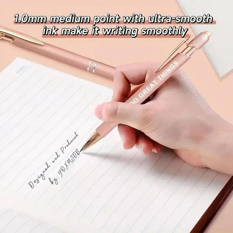 Ball Point Pens Multipurpose Retractable Ballpoint Pens Black Ink Pens Positive Quotes Smooth Ballpoint Pens Writing Supplies