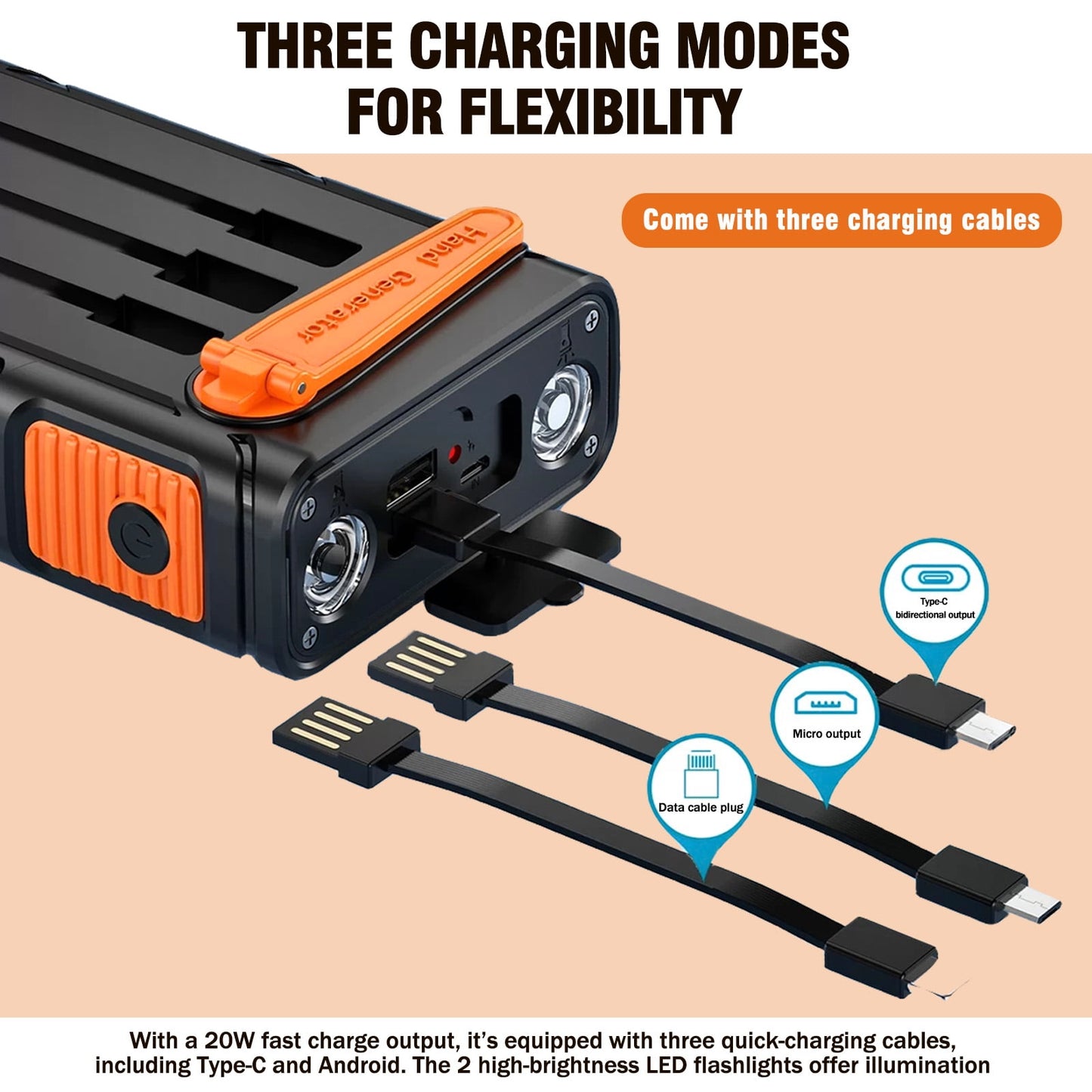 Ultimate 49800mAh Solar Power Bank with 20W Fast Charging - Perfect for Outdoor Adventures, Camping, and Travel