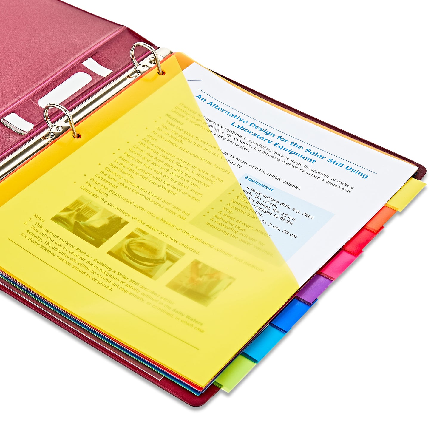 Vibrant Color 8-Tab Dividers with Pockets