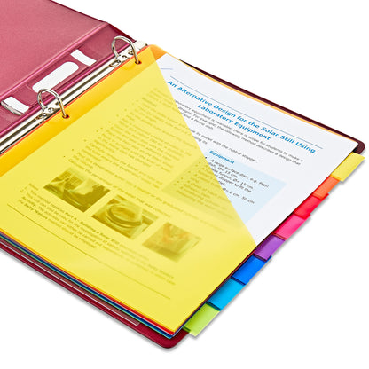 Vibrant Color 8-Tab Dividers with Pockets