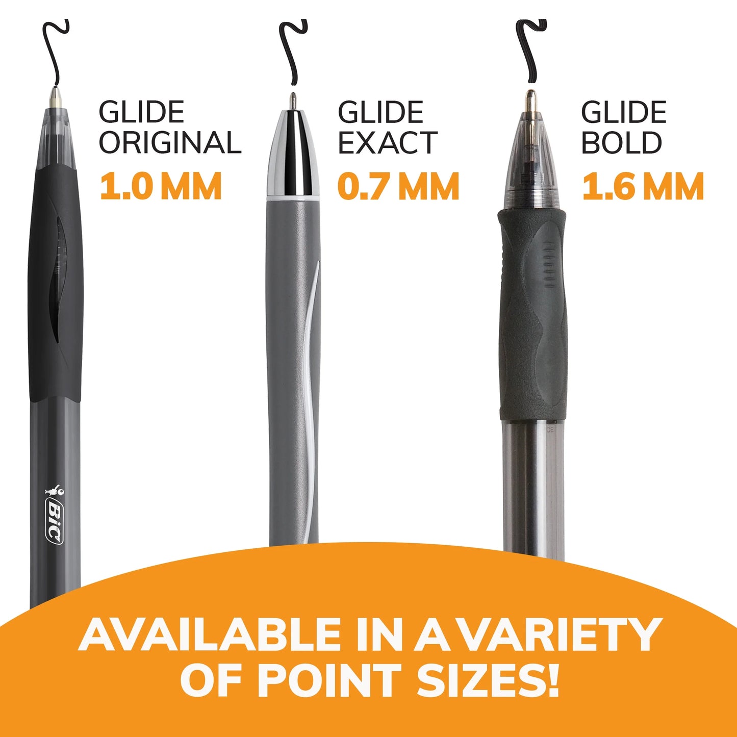 Glide Bold Retractable Ball Pen, Bold Point, 1.6Mm, Black Ink, 36 Count