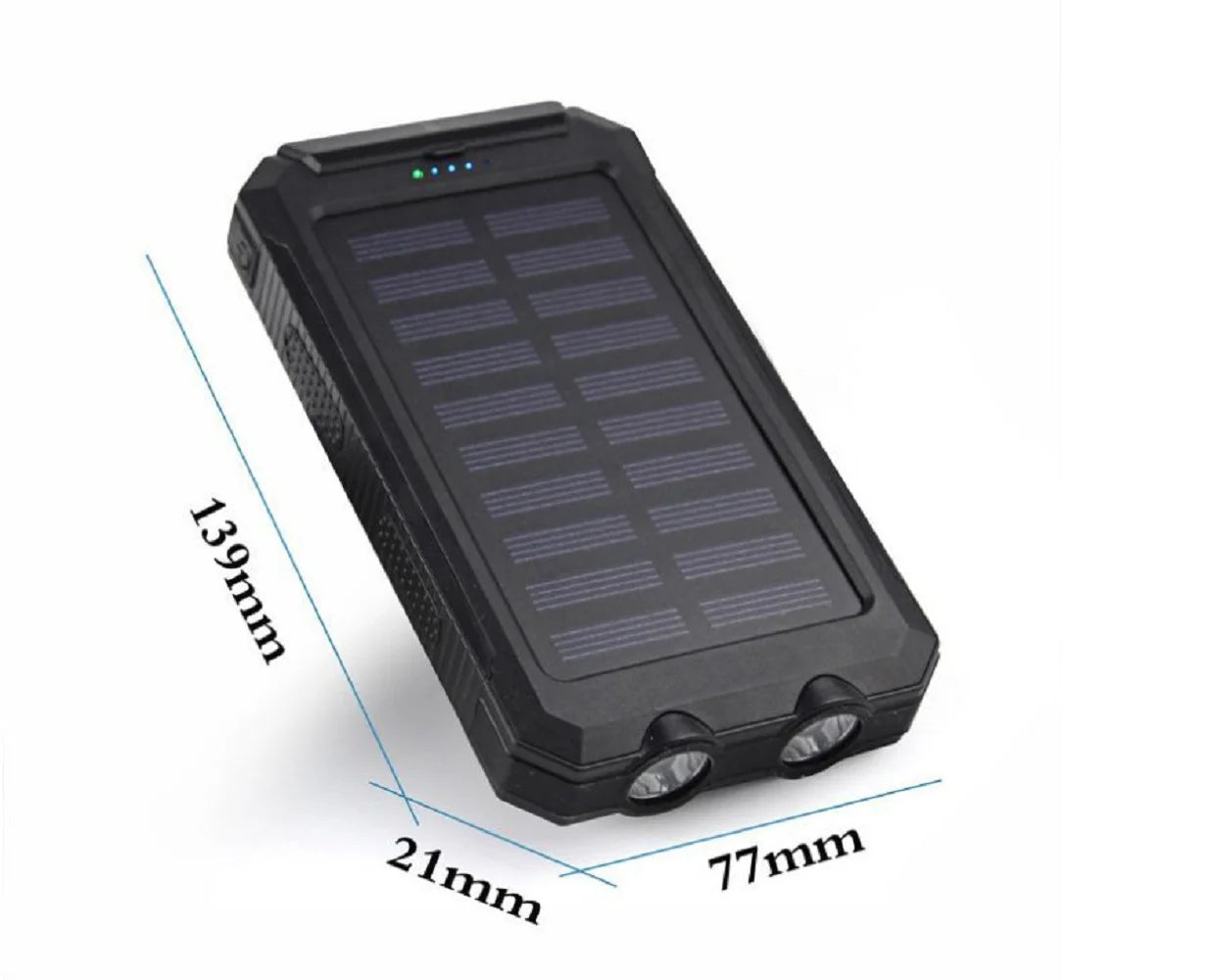 Power Up Anywhere: 2023 Super 5000000mAh Waterproof Solar Power Bank with Dual USB Ports for All Your Devices